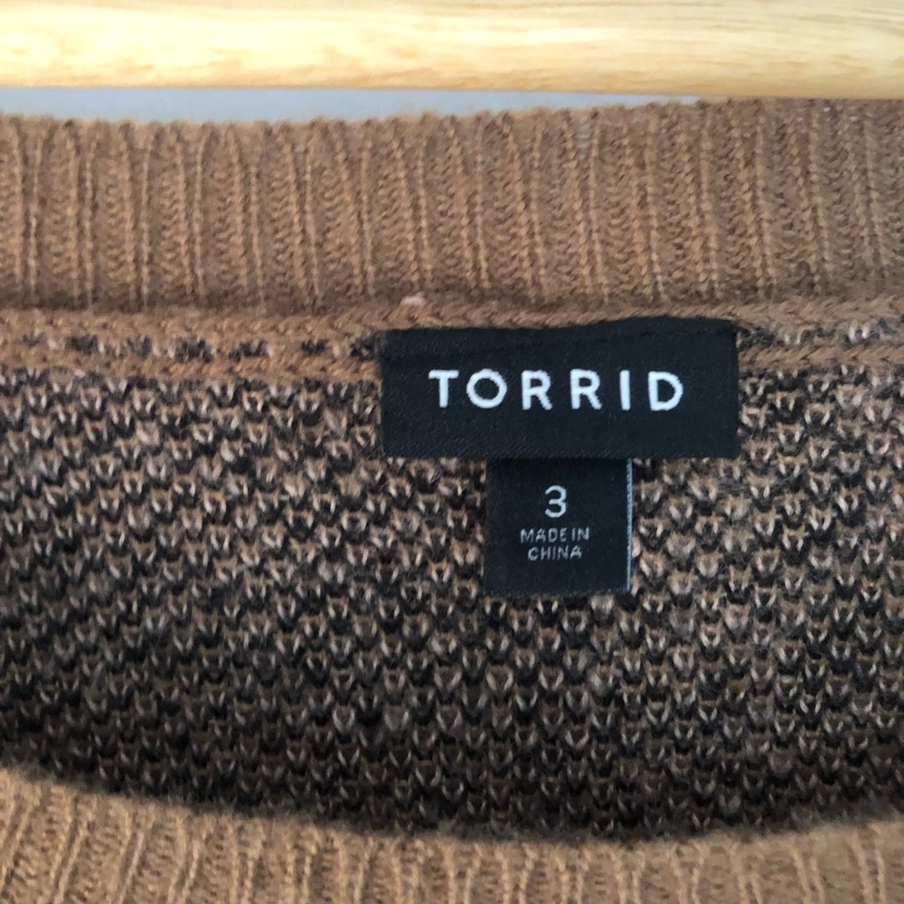 Torrid Leopard Printed Fuzzy Sweater - Picture 2 of 4
